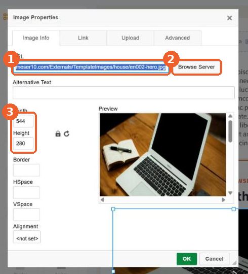 Pick an image from your library or a link