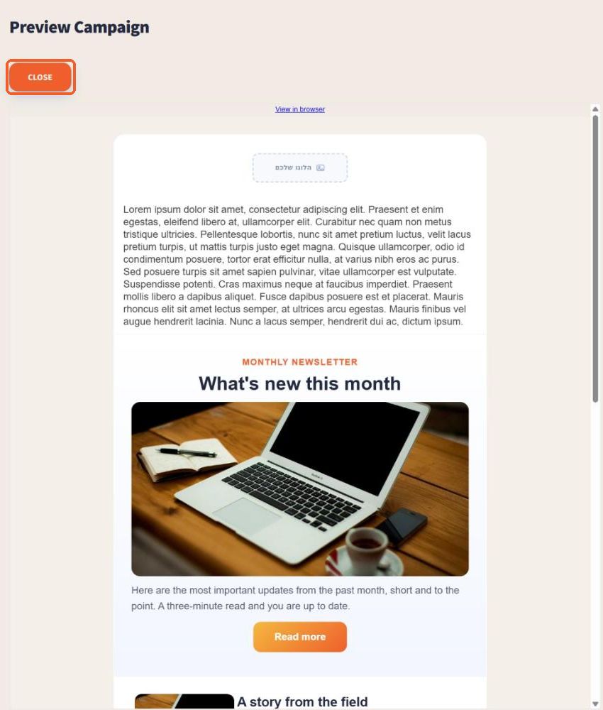 Check the email