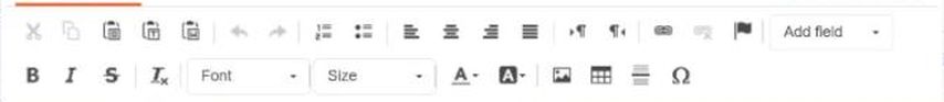 What is in the toolbar