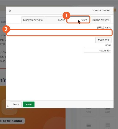 מוסיפים קישור לתמונה